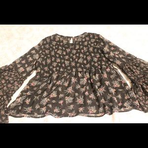 American Eagle Chiffon Floral Blouse